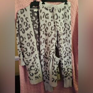 Leopard Print Women Sweater and pants set